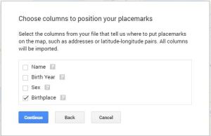 Googlemaps Choose Placemarks