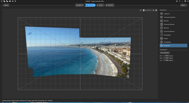 The software's best guess at what your panorama should look like